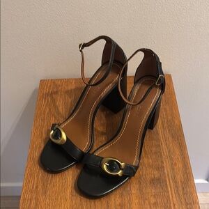 Coach Tabby Leather Block Heels